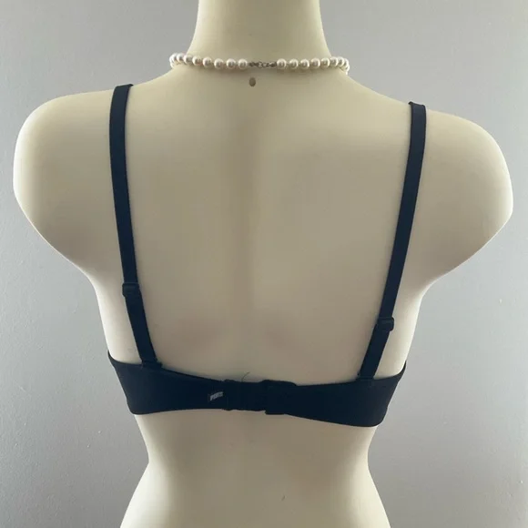 PINK Victoria's Secret Black 34D Bra with Subtle Pink Detail - Picture 3 of 12